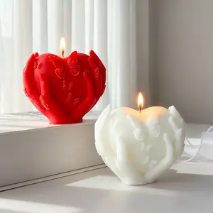 Valentine's Day Heart-Shaped Scented Candle, Creative Decorative Item, Romantic Wedding Decoration, Gift Souvenir
