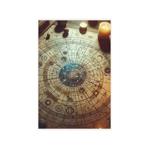 Astrological Chart Wall Decals - Decorative Stickers for Room Ornaments, Removable Wall Decoration