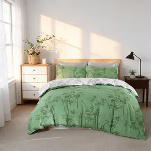Leaf Floral Pattern Bedding Set Three-Piece (includes Pillowcases), Soft Bedding Set, Skin-Friendly Comfort for All Seasons, Essential Home Decor