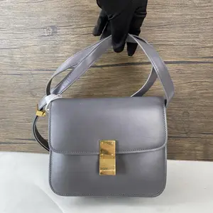 Pre-owned Celine leather Crossbody Bags Medium Flap Box Shoulder & Crossbody Bag +charm rrr
