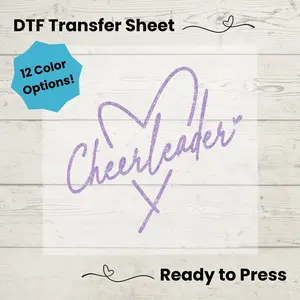 Cheerleader DTF, Dtf Transfer Sheet, Ready to Press, Custom Dtf, Diy Heat Transfer, T-Shirt Transfer, Cheerleader Shirt
