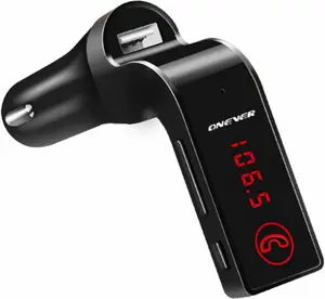 Bluetooth FM Transmitter for car, handsfree Bluetooth Receiver Car Kit with Mic/TF Card/USB Drive/AUX Play for iPhone,iPad and Other Android PhonesBlack