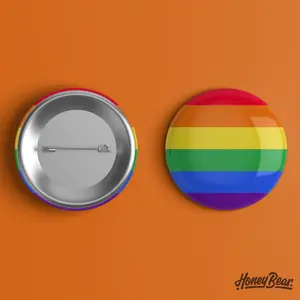 LGBTQ+ Pride Flag Fruity Queer Pride Button - 1.5 Inch Pin Back Button for Pride Parades & Backpacks