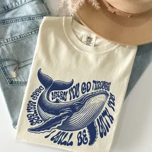 Comfort Colors Deep Waters Tee Shirt, Christian Nautical T-shirt, Faith Tee, Unisex Cotton Top