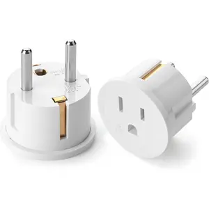 - European Travel Plug Adapter, 2 Pack, Type E/F, European Plug Adapter,  to  Plug Adapter, Adapter for  Plug,  to EU Plug Adapter, Travel Adapter , Plug Adapter