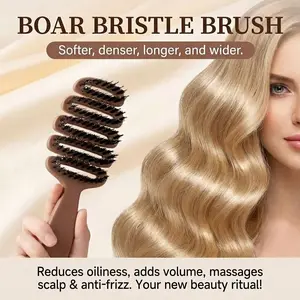 5-Layer Volumizing Hair Brush | Instantly Lifts Roots for Fluffy, Fuller Hair | Detangles Smoothly Without Pulling | Scalp Massage Design for Healthy Shine | Lightweight, Anti-Static | Perfect for Women’s Daily Styling | 50% OFF Limited Time Deal