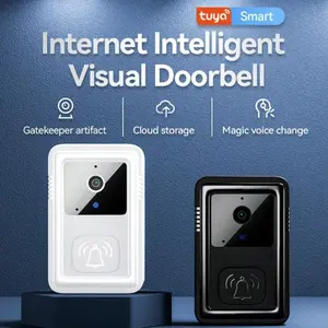 Smart Doorbell with 400mAh Battery, HD Camera, Wide-angle Lens, Smart Two-way Audio Intercom, WiFi Connection, Speaker, Real-time Alarm & Mobile APP Control, Video Doorbell