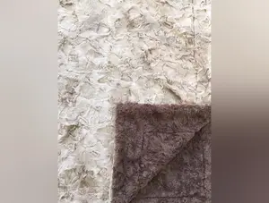 Blanket: Luxe Cuddle Galaxy Oatmeal on Luxe Cuddle Marble Cocoa