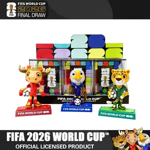 Official FIFA Licensed 2026 US-Canada-Mexico World Cup Mascot Set (Canada Maple, Mexico Zayu, USA Clutch, 3 Pcs/Set, 9cm/3.54inch) Collectible Desktop Decoration Souvenir Trendy Toy