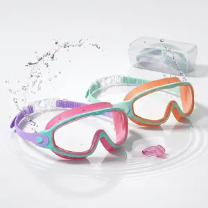2 Pack Kids Swim Goggles w/ Nose Clip Set Anti-Fog UV Protection Wide View Waterproof No Leak Goggles for Boys Girls Ages 3-15, Adjustable Strap, Anti-Shatter Lens, Pool Beach Summer Essentials #tiktokfinds #summervibes