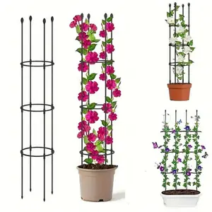 Garden Trellis, 2 in 1 Plant Cages & Supports for Vines Crop, Potted/Climbing Plants Indoor Outdoor, Plant Stake for Flower, Vegetable, Tomato