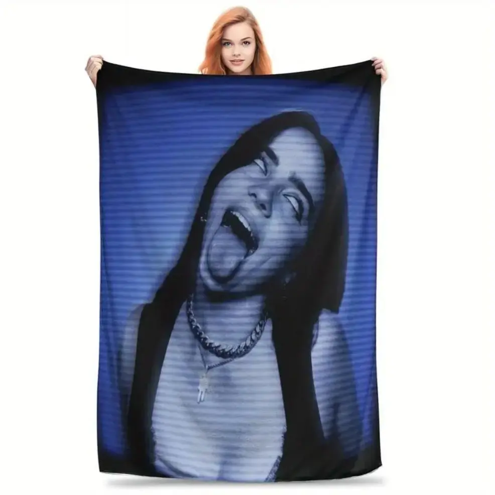 A   Blanket Featuring Billie Style - As a Gift, The Fleece Blanket Symbolizes Warmth And Affection, Conveying Your Best Wishes And Tender Moments to Friends And Family. birthday gift
