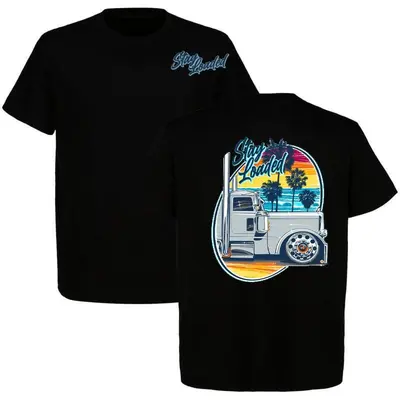 BUDI TEES Peterbilt Trucks Men's Black T-Shirt - Short Sleeve, 100% Cotton, Sizes S To 5XL