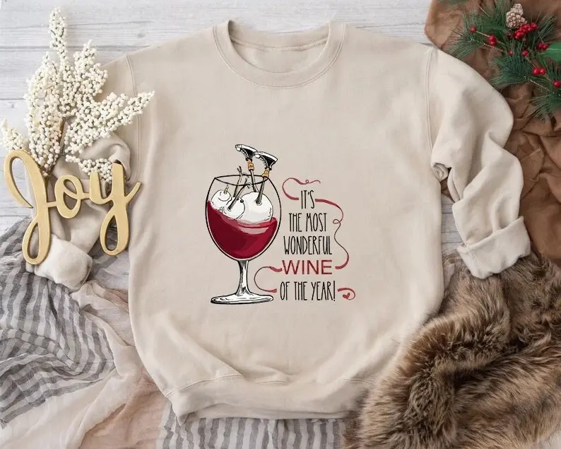 It’s The Most Wonderful Wine Of The Year Sweatshirt, Wine Sweatshirt, Christmas Sweater