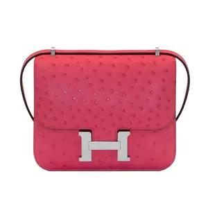 Pre-owned HERMÈS Exotic Leather Shoulder Bags Constance 18 Pink