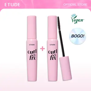 [ETUDE Official]  Kpop Idol Lash Mascara | Curl Fix Mascara BOGO | Buy 1 Get 1 Free | Waterproof Mascara DUO | #01 BLACK & #04 Volume | 24H Smudge Proof Curl | Volumizing & Lengthening | Summer Makeup | Hell Mascara | DealsForYouDays