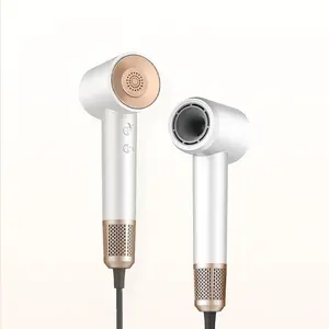 Byewrink Negative Ion Hair Dryer Brushless Motor 1400W High Speed Blow Dryer 3 Speed 4 Temp Travel Hair Dryer for Home Travel Salon White Hairdryer Fast Drying Ionic Hairdryer