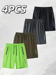 Men's Quick-Dry Ice Silk Gym Shorts Set, Breathable & Comfortable Running Gym Wear, Ideal for Active Lifestyle