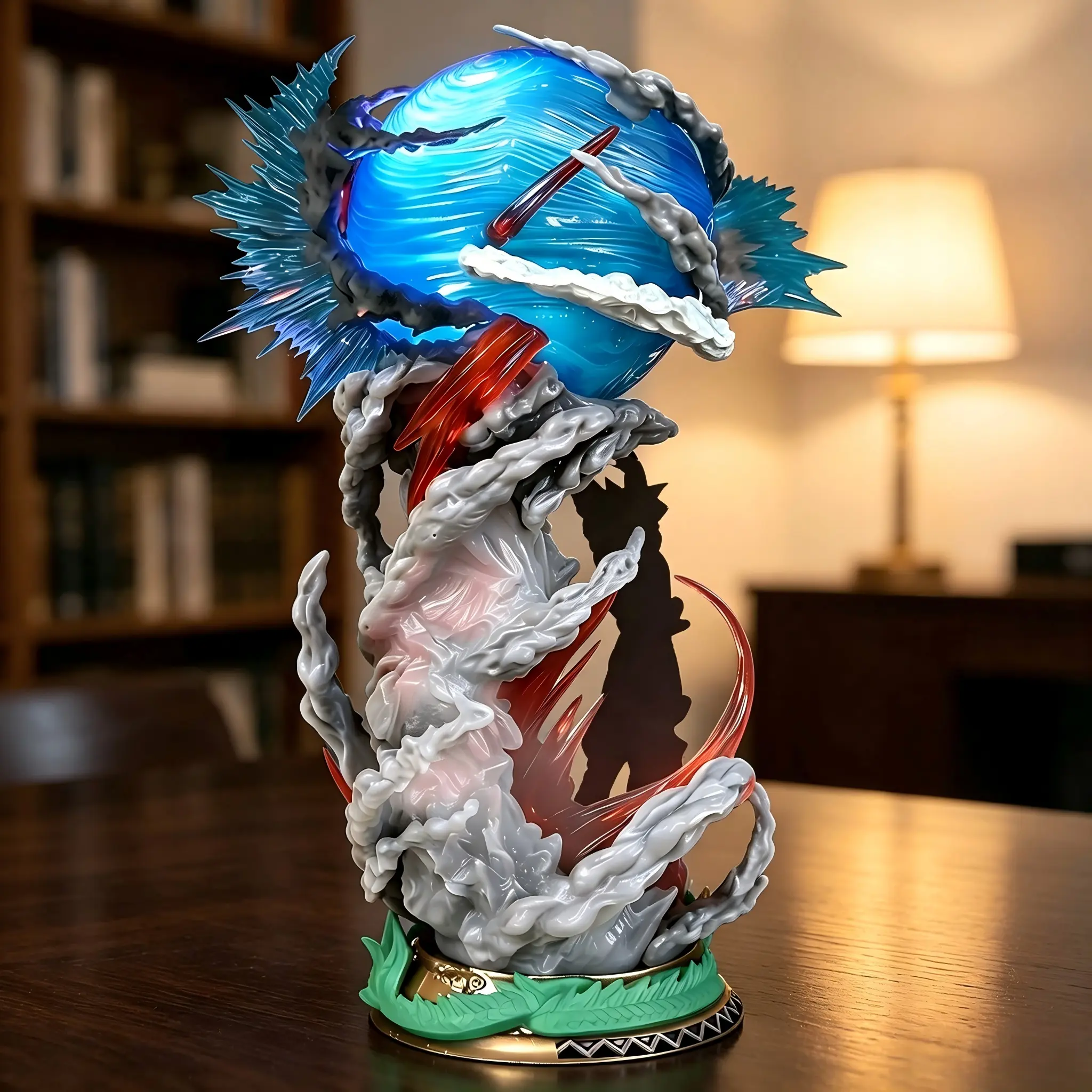 Statue model, high-quality DBZ animation-style action doll, portable transparent luminous sphere-a must-have collection for lovers. Made of PVC, suitable for boys' birthdays, festivals or collectors' desktop decorations.