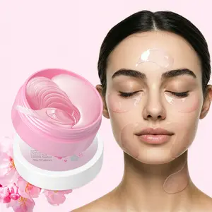 Laikou Sakura Eye Mask, Hydrating Eye Patches, Under Eye Care 70g/50Pcs, Cooling gel texture, Hyaluronic acid, Collagen, Niacinamide, Moisturizing, Brightens Dark Circles, nourishing, softening, Hydrating