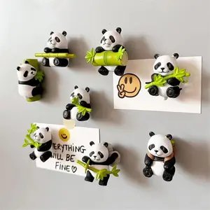 8 PCS Panda Fridge Magnets- Cute and Funny of The Panda Refrigerator Magnets/Fridge Magnets, 3D Animals Resin Strong Cute Decorations,Office Home Decorations.