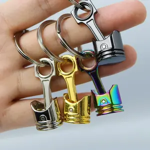 Creative Engine Piston Keychain for Men, Car Customization Metal Keychain, Motorcycle Piston Pendant, Small Gift for Car Enthusiasts