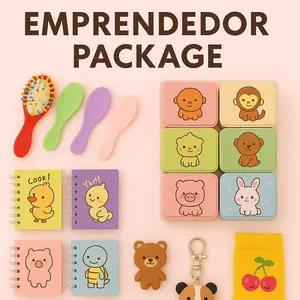 EMPRENDEDOR [LIVE ONLY] Mixed Wholesale 7 Package - 7 Dozens Includes 1 Dozen Keychains,1 dozen of Socks, 1 dozen of Hair Brush OR Bows, 1 dozen of Notebooks & 3 RANDOM Fashion Accessories Diy