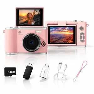 Pocket-Sized Portable Digital Camera - 64MP Point-and-Shoot Model with 64GB Memory Card, Wrist Strap, Autofocus, Various Filters, Ideal Vlogging Gear for Teenagers' Mini Gift, Everyday Photography