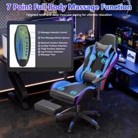 Sleek Blue (LED Lights+ Speakers+7-Points Massage)