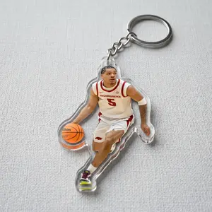 Darius Acuff Jr. Action Pose Acrylic Keychain – Custom College Hoops Bag Charm