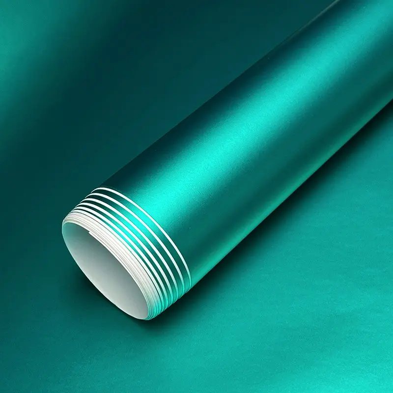 Premium Matte Satin Metallic Teal Blue Vinyl Wrap Film Car Sticker Decal With Air Release Self Adhesive Car Window Sticker Car Truck Decal Vinyl Wrap For Cars