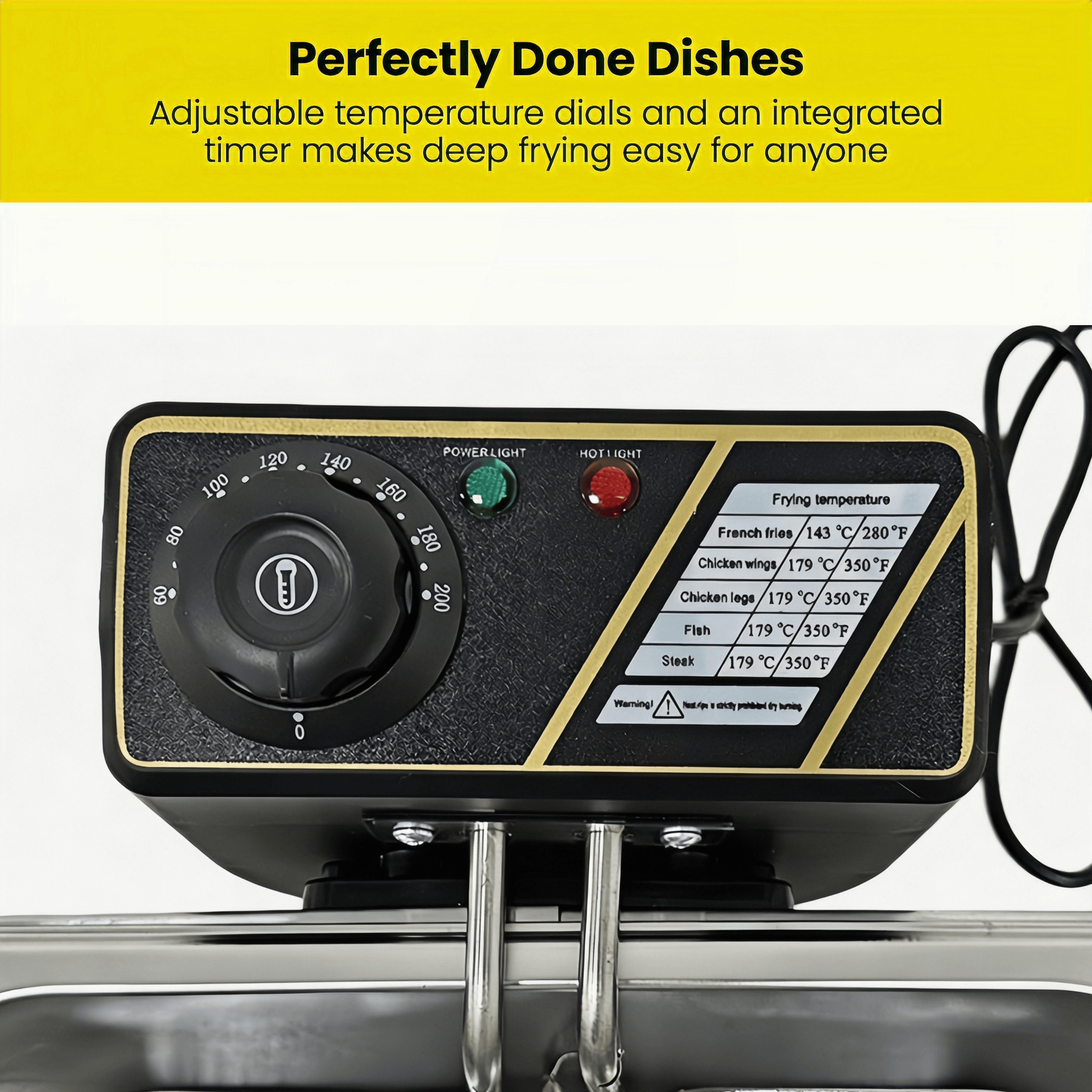 5 Liter/21 Cup Stainless Steel 1400 Watt Electric Fryer withRemovable Triple Plate Fryer, 5.3 Quart, Silver, Oil-Repellent Filter Cover, Easy to Clean, Ideal  FriedChicken, Fish, Chips and Donuts, Ideal Gift  HomeCookers griddle for home