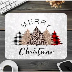 Merry Christmas Trees Mouse Pad for Gamers and Designers, Single Size 9.4"x7.9"x0.12"