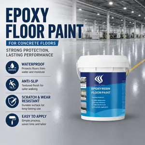 Shengwei Epoxy Floor Paint Kit – Waterproof Self-Leveling Non-Slip Garage & Concrete Floor Coating, Heavy Duty Scratch Resistant Finish