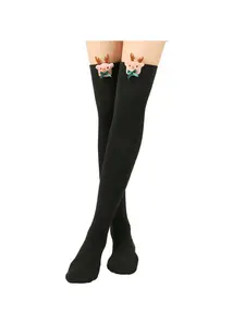 1 Pair New European and American Christmas Stocking Women's Stockings Holiday Stocking Christmas Elk Stocking Christmas Stocking Knee Over Stocking Party Costume Accessories Stocking