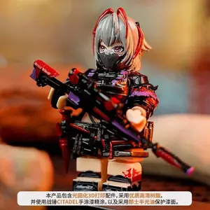 2026New Veyron Arknights Figures Delta Operations Mai Xiaowen Figure Miniatures Building Blocks Red Wolf Peripheral Model Toys