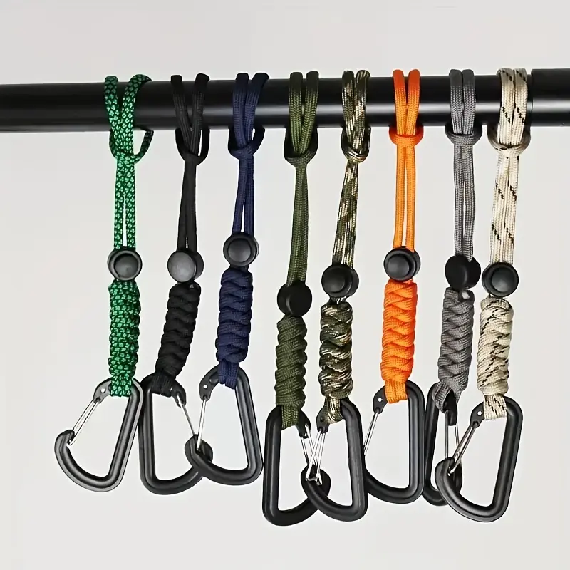 Camp Anti-Loss Umbrella Rope, Emergency Key Lanyard, Wrist Lanyard For Keys, Outdoor Safety Strap, Wristlet Car Key Holder, Braided Hanging Cord, Bag Pendant Keychain, Keychain Attachment, Keychain Accessories