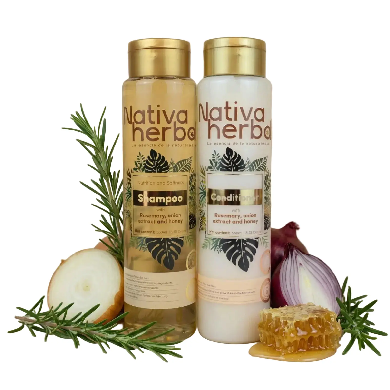 Nativa Herbal Rosemary and Onion Shampoo & Conditioner Set