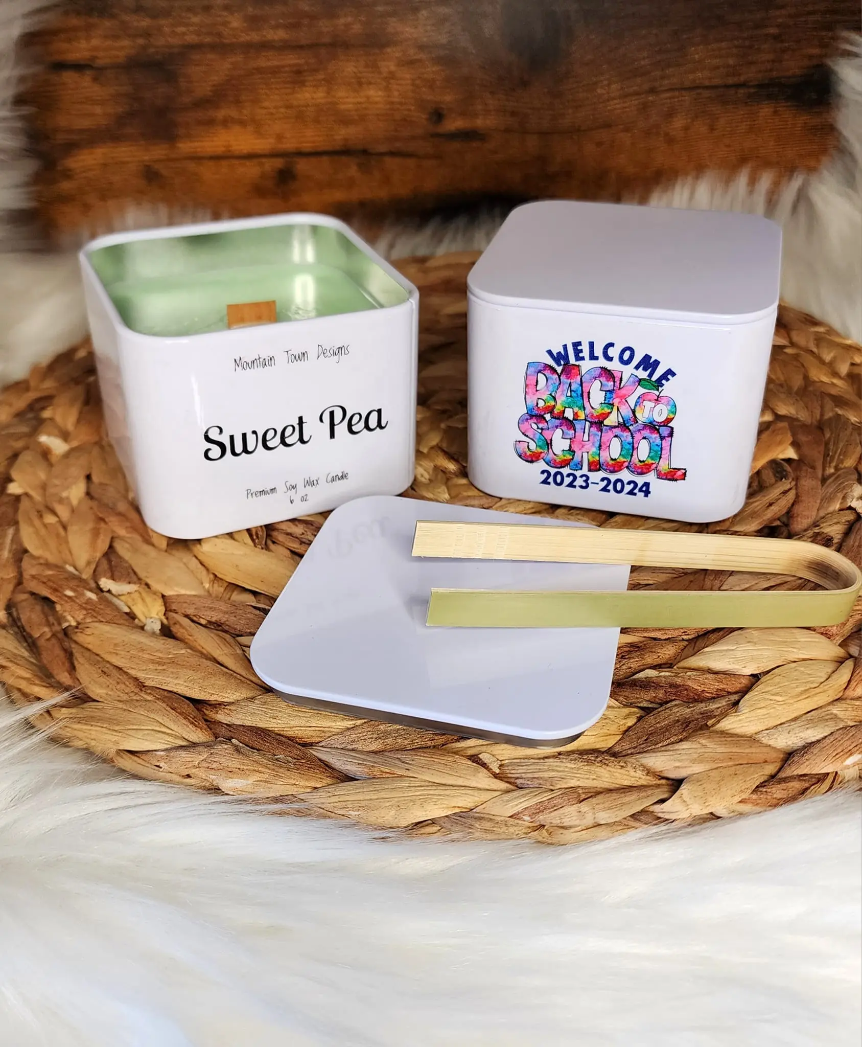Welcome Back To School 23-24 Premium Soy Wax Candle -Sweet Pea