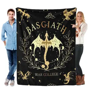 Basgiath War College Dragon Rider Flannel Blanket – Ultra-Soft, Multi-Size, Cozy for AC Room, Couch & Bed – For Empyrean Series Fans