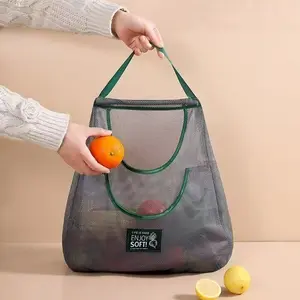Portable Fruit Vegetable Hanging Bag, Onion Garlic Storage Mesh Bag, Hollow Out Design Kitchen Organizer, 1 Piece Set