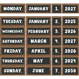 Rustic Flip Calendar Set for Classroom Rustic Farmhouse Decoration for Whiteboard Teacher School Supplies