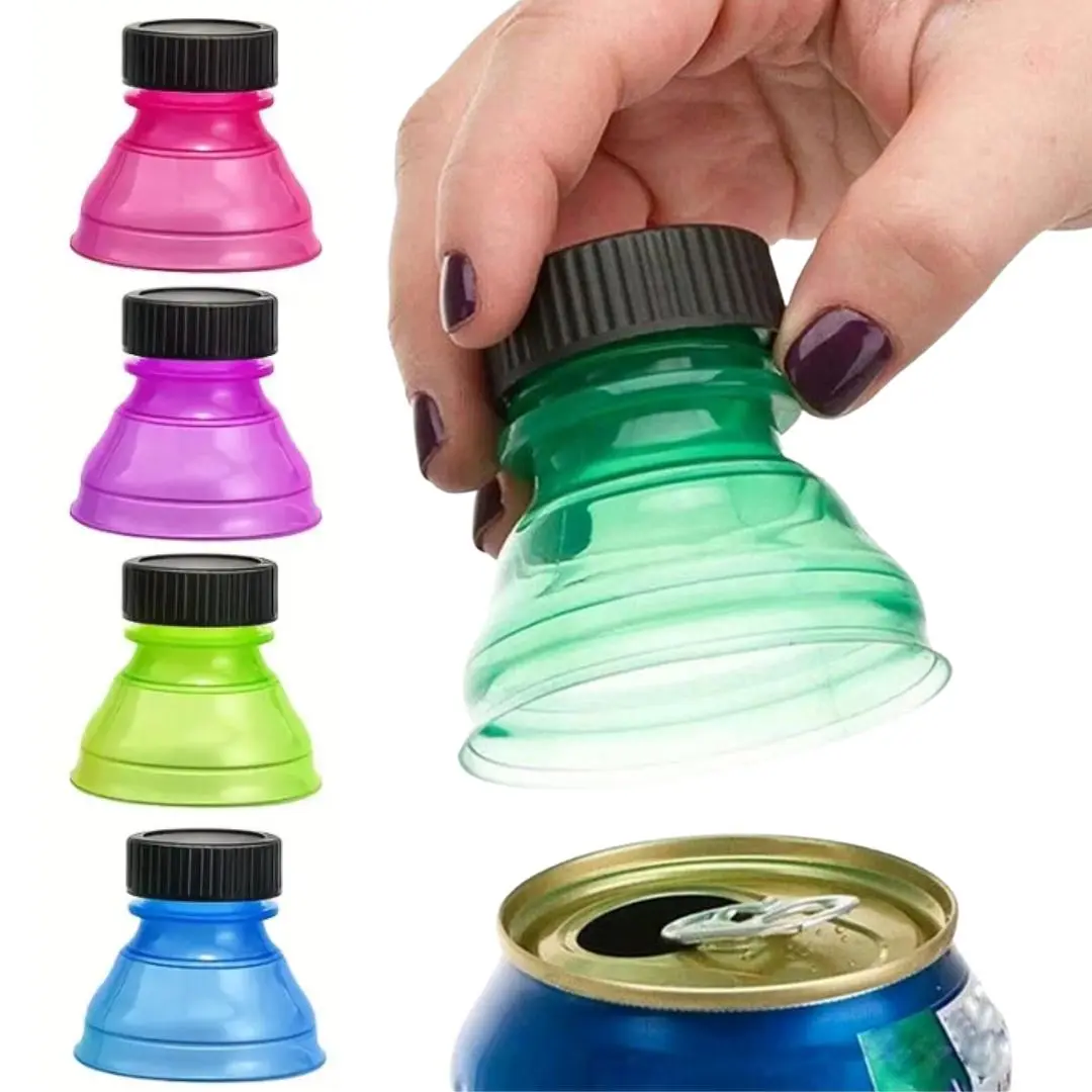 3pcs Multicolor Clear Can Lid Set, Reusable Plastic Portable Drinking Lids For Camping