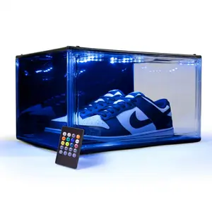 Kicks & Co Shoe Display Box XL with LED Lighting, remote control, USB Powered, 1 pack