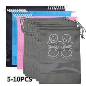 10/5-piece (fits 10 or 5 pairs of shoes) non-woven hanging shoe bag - lightweight and portable, available in multiple colors (suitable for wardrobes, closets, travel) - space-saving shoe classification hanging storage bag