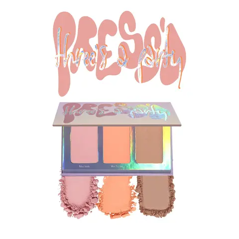 THREES A PARTY - POWDER BLUSH TRIO- MADE BY MITCHELL Everyday Versatile Makeup Cosmetics Products