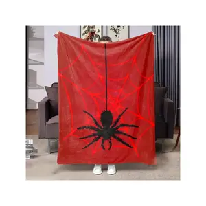 A Cozy And Soft Digital Printed Plush Blanket With A Spider Pattern, Perfect As A Gift For Boys, Girls, Men, And Women For Birthdays And Christmas. Suitable For Beds, Sofas, Chairs, And Living Room Decor, It Can Be Used In All Seasons.-30*40in
