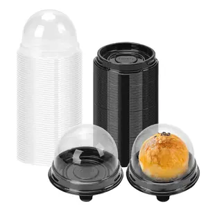 Mini Individual Cupcake Container 2.8x2 IN Mini Cupcake Boxes Desk Pet Containers for Chocolate Covered Cookies, Mooncake