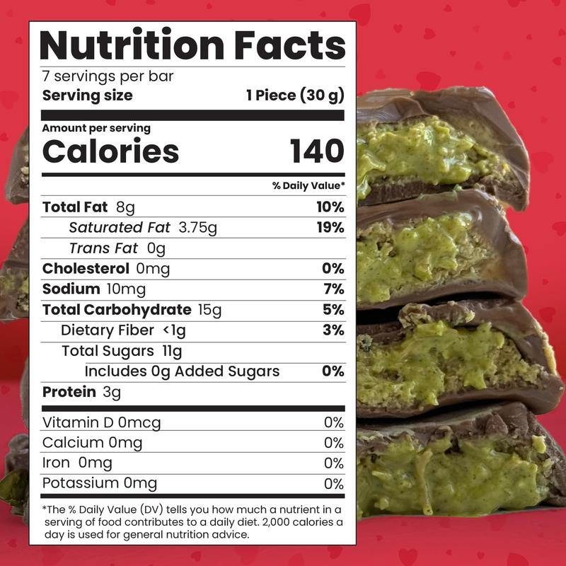 BeeMax Limited Valentine’s Pink Edition Dubai-Style Mini Chocolate Bar - 3.36 oz (Pack of 1) - Premium Milk Chocolate with Kadayif & Pistachios - Middle Eastern Indulgence - Valentine’s Day Gift - Imported from Turkey