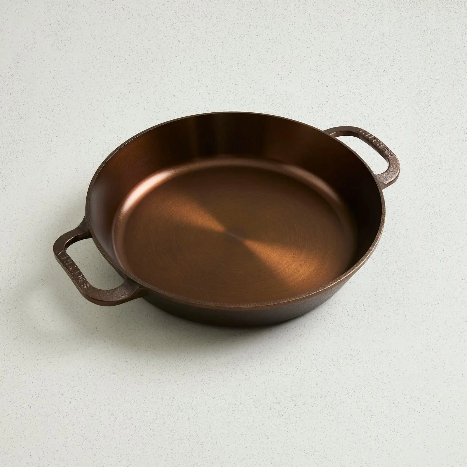 Smithey Ironware Dual Handle 12" Skillet - Polished Cast Iron Frying Pan for Roasts, Frying, Barbeque and More - Made in USA